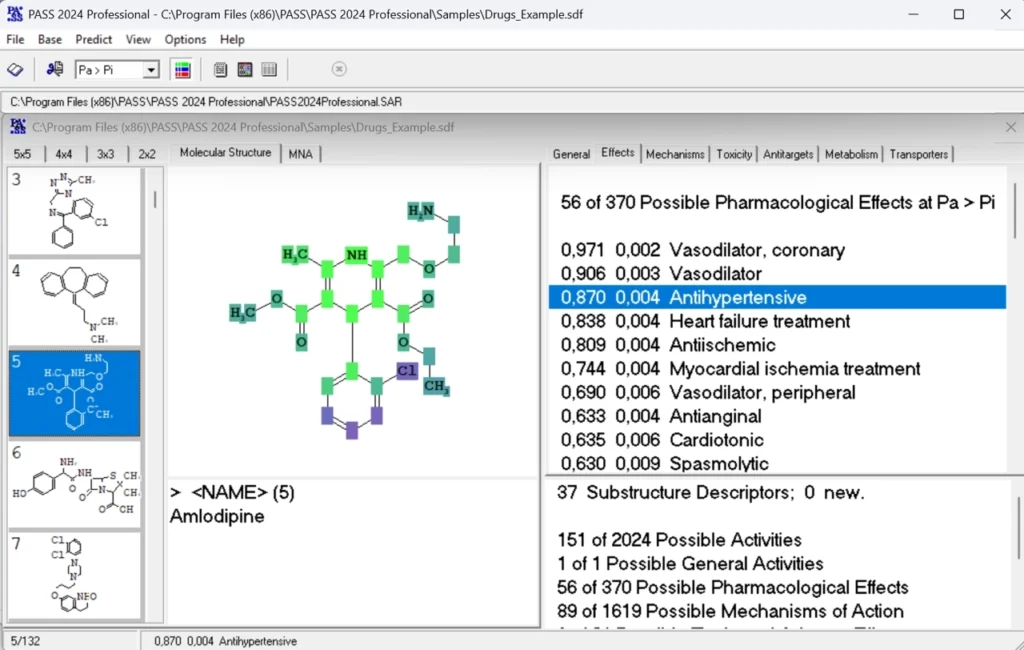 Chemo-Informatics products PASS Preview To Expand 1024x650