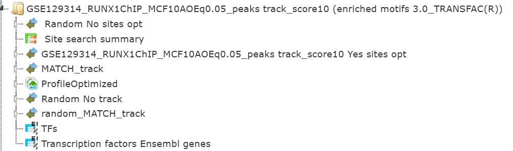 Chip-Seq data analysis Output Folder Contains Several Track Files