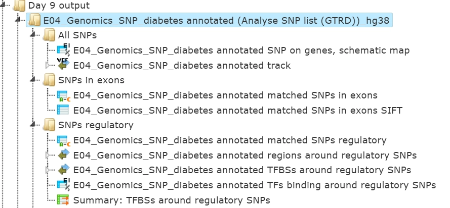 Genome variant analysis E04 Genomics SNP Diabetes Annotated Regions Around Regulatory SNPs