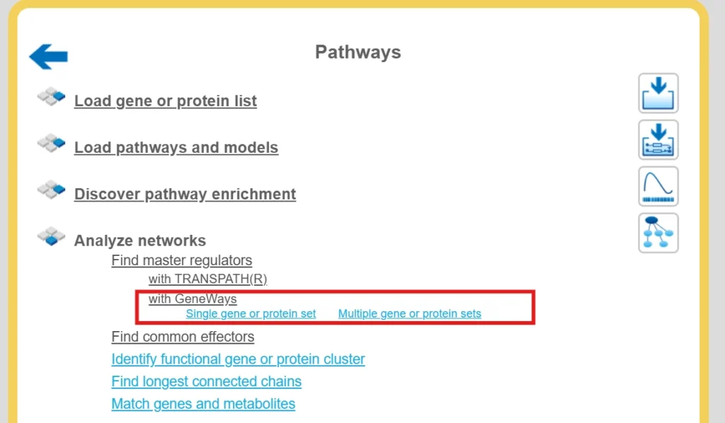 Identification of Master regulators within geneXplain platform Load Gene Or Protein List 1024x598